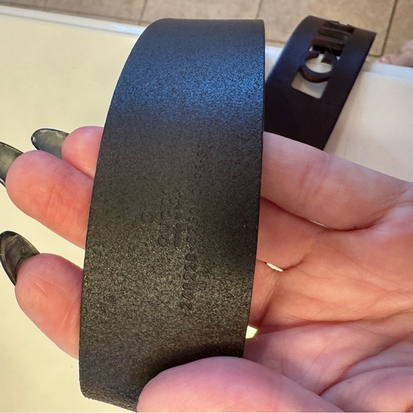 GUCCI Brown Leather Belt with Silver Buckle, size 38 - Picture 7 of 11